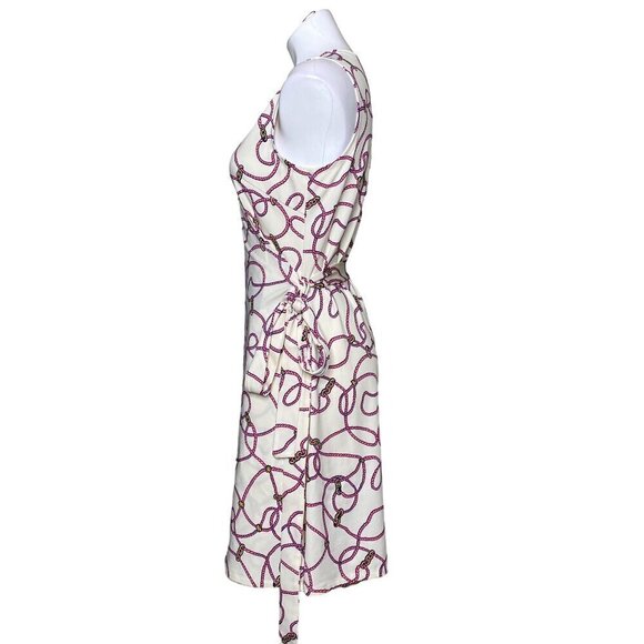 JB by Julie Brown Nautical Rope Print Wrap Dress, Sleeveless Women's Size L - Picture 6 of 10